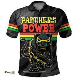 Amazing Aussie Penrith Panthers Custom Panther Supporter Polo Shirt