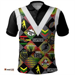Amazing Aussie Penrith Panthers Argyle Patterns Style Tough Fan Rugby For Life Polo Shirt