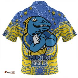 Amazing Aussie Parramatta Eels Custom Custom With Aboriginal Inspired Style Of Dot Painting Patterns  Polo Shirt