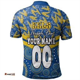 Amazing Aussie Parramatta Eels Sport Tropical Patterns And Dot Painting Eat Sleep Rugby Repeat Polo Shirt