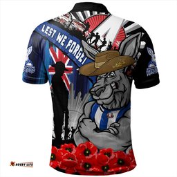 Amazing Aussie North Melbourne Anzac Day Honor United In Spirit Polo Shirt
