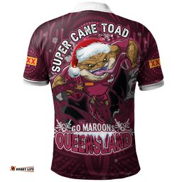 Amazing Aussie Cane Toads Christmas Custom Cane Toads Aboriginal Inspired Polo Shirt