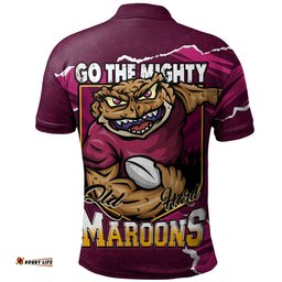 Amazing Aussie Queensland Maroons QLD Rampage Cane Toad Edition Polo Shirt