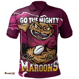 Amazing Aussie Queensland Maroons QLD Rampage Cane Toad Edition Polo Shirt