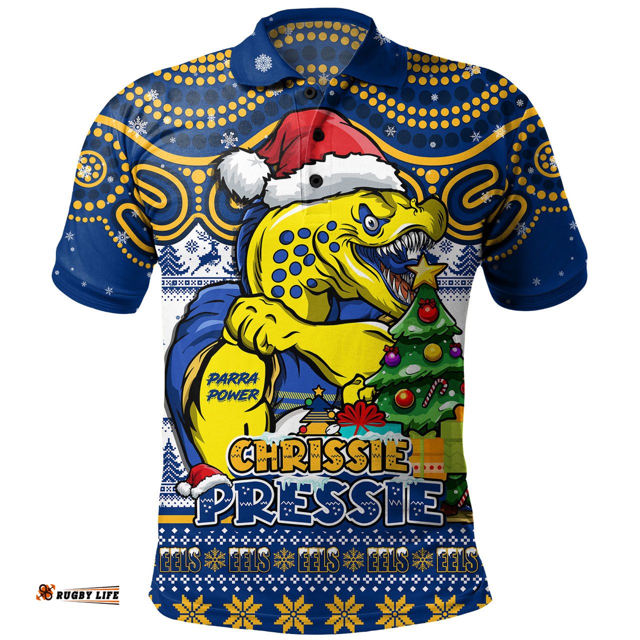 Amazing Aussie Parramatta Eels Aussie Ugly Christmas For Die Hard Fan Supporters Polo Shirt