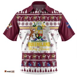 Amazing Aussie Queensland Christmas Merry Chrissie Polo Shirt