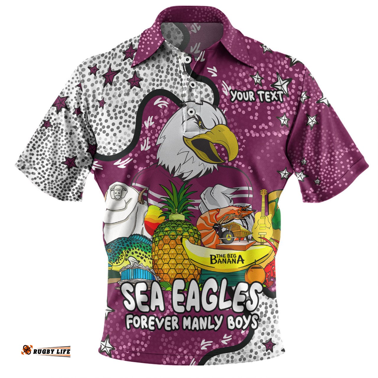 Amazing Aussie Manly Warringah Sea Eagles Australian Big Things Polo Shirt
