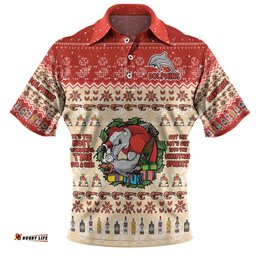 Amazing Aussie Redcliffe Dolphins Christmas Custom Chrissie Spirit Polo Shirt