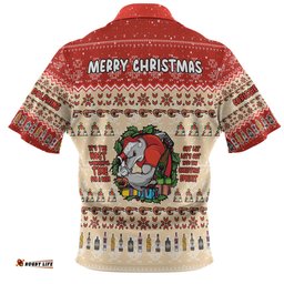Amazing Aussie Redcliffe Dolphins Christmas Custom Chrissie Spirit Polo Shirt