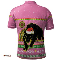 Amazing Aussie Penrith Panthers Christmas Custom Ugly Xmas And Aboriginal Patterns For Die Hard Fan Polo Shirt