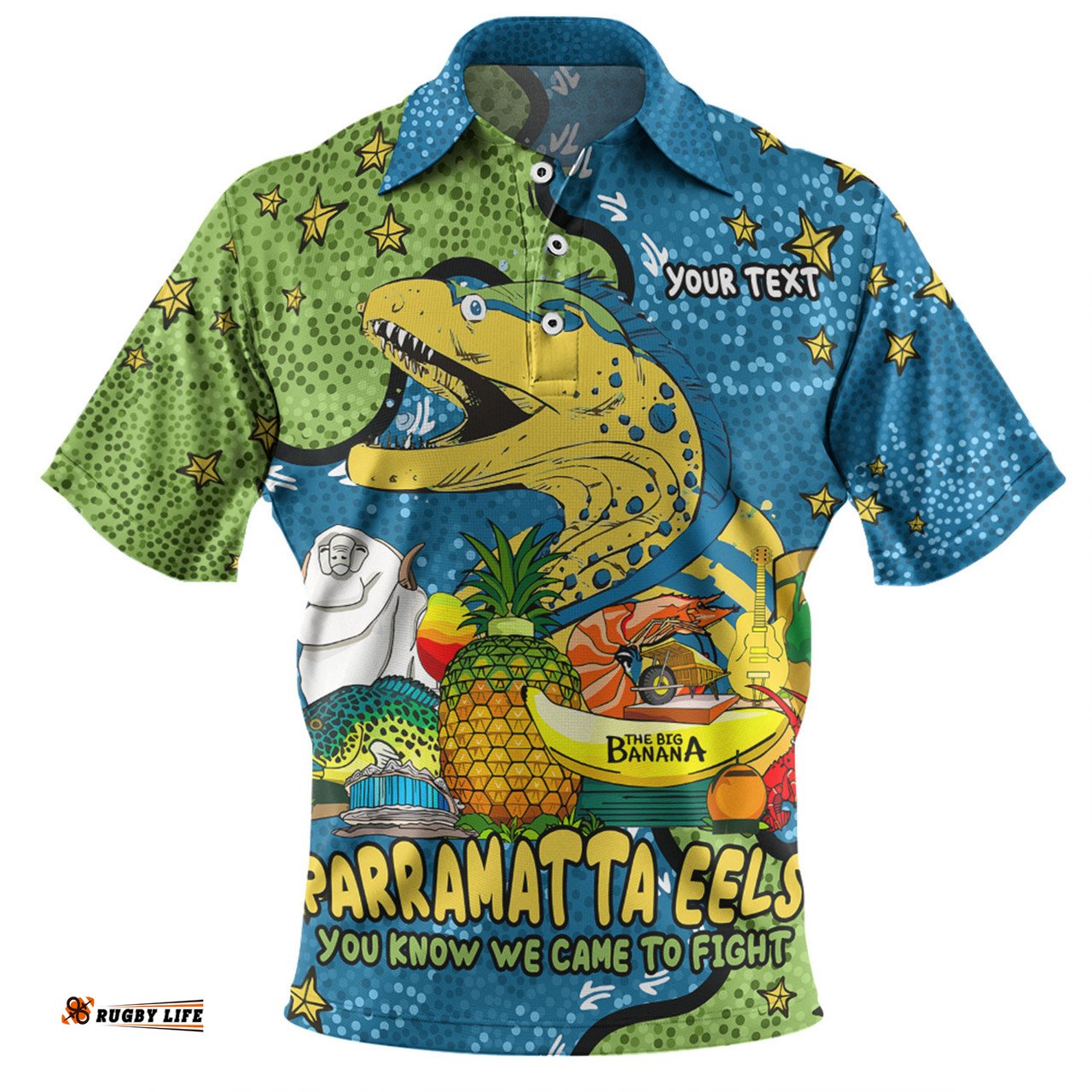 Amazing Aussie Parramatta Eels Custom Australian Big Things Polo Shirt