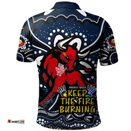 Amazing Aussie North Queensland Cowboys Aboriginal Inspired Naidoc Week Custom For Die Hard Fan Supporters Polo Shirt