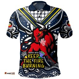 Amazing Aussie North Queensland Cowboys Aboriginal Inspired Naidoc Week Custom For Die Hard Fan Supporters Polo Shirt