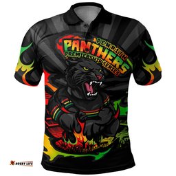 Amazing Aussie Penrith Panthers Premiership Series Sports Gear Polo Shirt