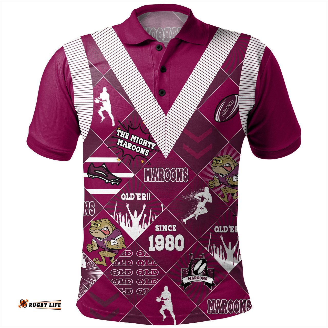 Amazing Aussie Cane Toads Sport Argyle Patterns Style Tough Fan Rugby For Life Polo Shirt