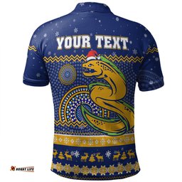 Amazing Aussie Parramatta Eels Christmas Custom Ugly Xmas And Aboriginal Patterns For Die Hard Fan Polo Shirt