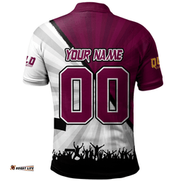 Amazing Aussie Queensland Maroons Origin Battleground Maroons Unleashed Polo Shirt