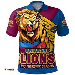 Amazing Aussie Brisbane Lions Australian Football Finals Premiership Spirit Polo Shirt