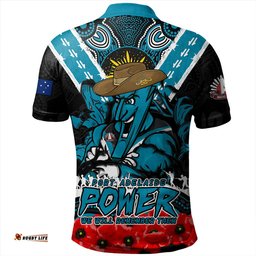 Amazing Aussie Port Adelaide Ripped Legacy Of The Game The ANZAC Spirit Lives On Polo Shirt
