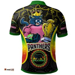 Amazing Aussie Penrith Panthers Custom Gradient Angry Penrith Panthers Penny Power Personalised Name And Number Polo Shirt