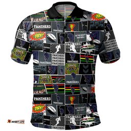 Amazing Aussie Penrith Panthers Team Of Us Die Hard Fan Supporters Comic Style Polo Shirt