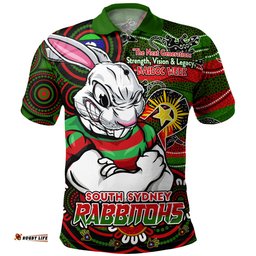 Amazing Aussie South Sydney Rabbitohs Spirit Of NAIDOC Series Polo Shirt