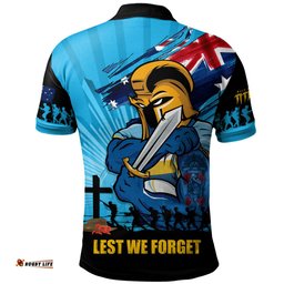 Amazing Aussie Gold Coast Titans Fearless ANZAC Defender Polo Shirt