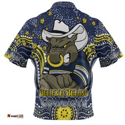 Amazing Aussie North Queensland Cowboys Custom Custom With Aboriginal Inspired Style Of Dot Painting Patterns  Polo Shirt