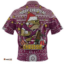 Amazing Aussie Queensland Cane Toads Christmas Custom Christmas Knit Patterns Vintage Jersey Ugly Polo Shirt