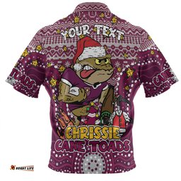 Amazing Aussie Queensland Cane Toads Christmas Custom Christmas Knit Patterns Vintage Jersey Ugly Polo Shirt
