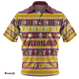 Amazing Aussie Queensland Christmas Custom Happy Chrissie Ugly Style Polo Shirt
