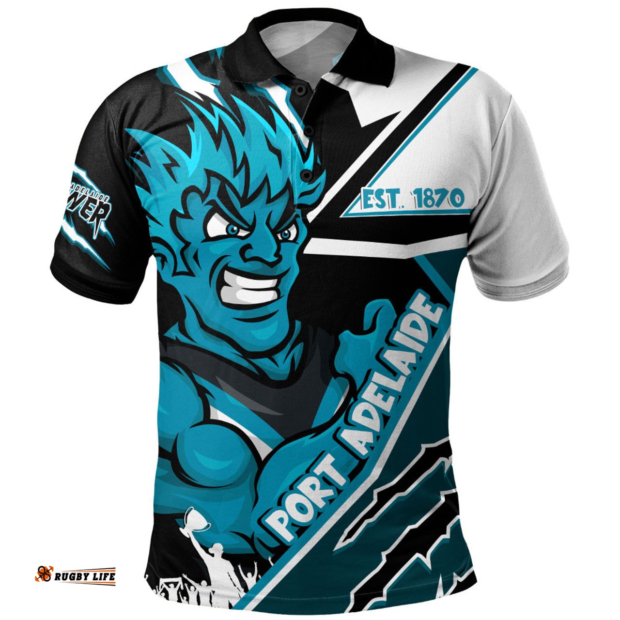 Amazing Aussie Port Adelaide Battlefield Glory Gear Polo Shirt