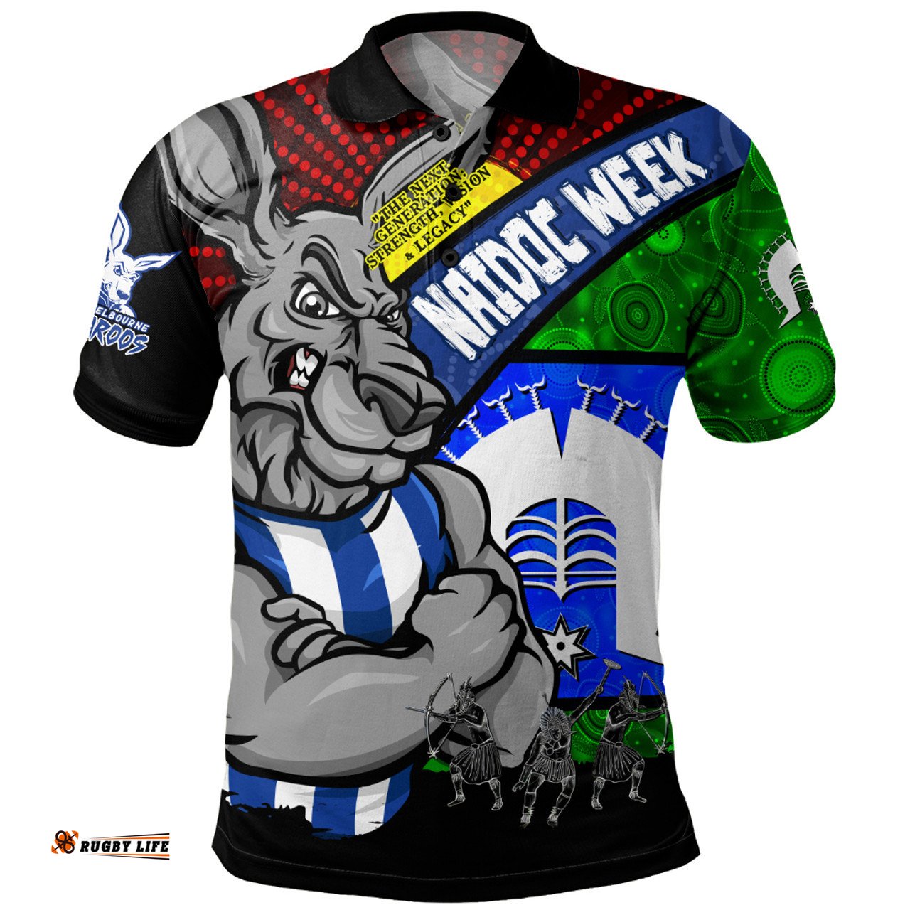 Amazing Aussie North Melbourne NAIDOC Week Pride Edition Polo Shirt