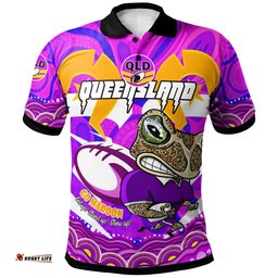 Amazing Aussie Cane Toads Team Custom Naidoc Week and Torres Strait Aboriginal Inspired Flag Polo Shirt