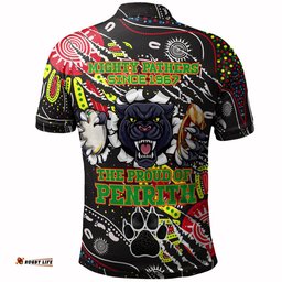 Amazing Aussie Penrith Panthers Custom Mighty Black The Proud Of Penrith Panthers Indigenous Scratch Polo Shirt