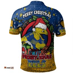 Amazing Aussie Parramatta Eels Christmas Custom Merry Christmas Our Beloved Team With Aboriginal Dot Art Pattern Polo Shirt