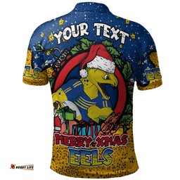 Amazing Aussie Parramatta Eels Christmas Custom Merry Christmas Our Beloved Team With Aboriginal Dot Art Pattern Polo Shirt