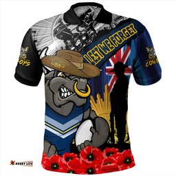 Amazing Aussie North Queensland Cowboys United In Spirit Anzac Day Tribute Polo Shirt