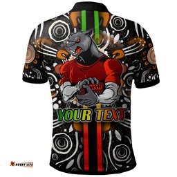Amazing Aussie Penrith Panthers Custom Penrith Panthers Ball Aboriginal Inspired Indigenous Sport Style Polo Shirt
