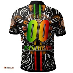 Amazing Aussie Penrith Panthers Custom Penrith Panthers Ball Aboriginal Inspired Indigenous Sport Style Polo Shirt
