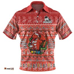 Amazing Aussie St. George Illawarra Dragons Christmas Custom Chrissie Spirit Polo Shirt