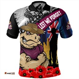 Amazing Aussie Queensland Maroons United In Spirit Anzac Day Tribute Polo Shirt