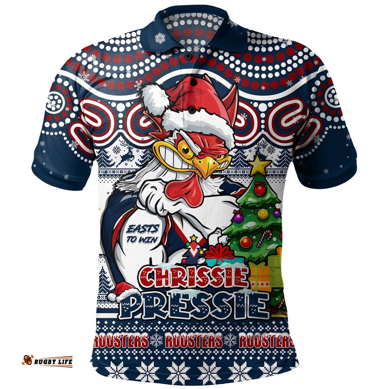 Amazing Aussie Sydney Roosters Aussie Ugly Christmas For Die Hard Fan Supporters Polo Shirt