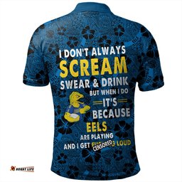 Amazing Aussie Parramatta Eels Sport Scream With Tropical Patterns Polo Shirt