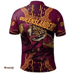 Amazing Aussie Queensland Maroons Maroon Venom QLD Strikeforce Polo Shirt