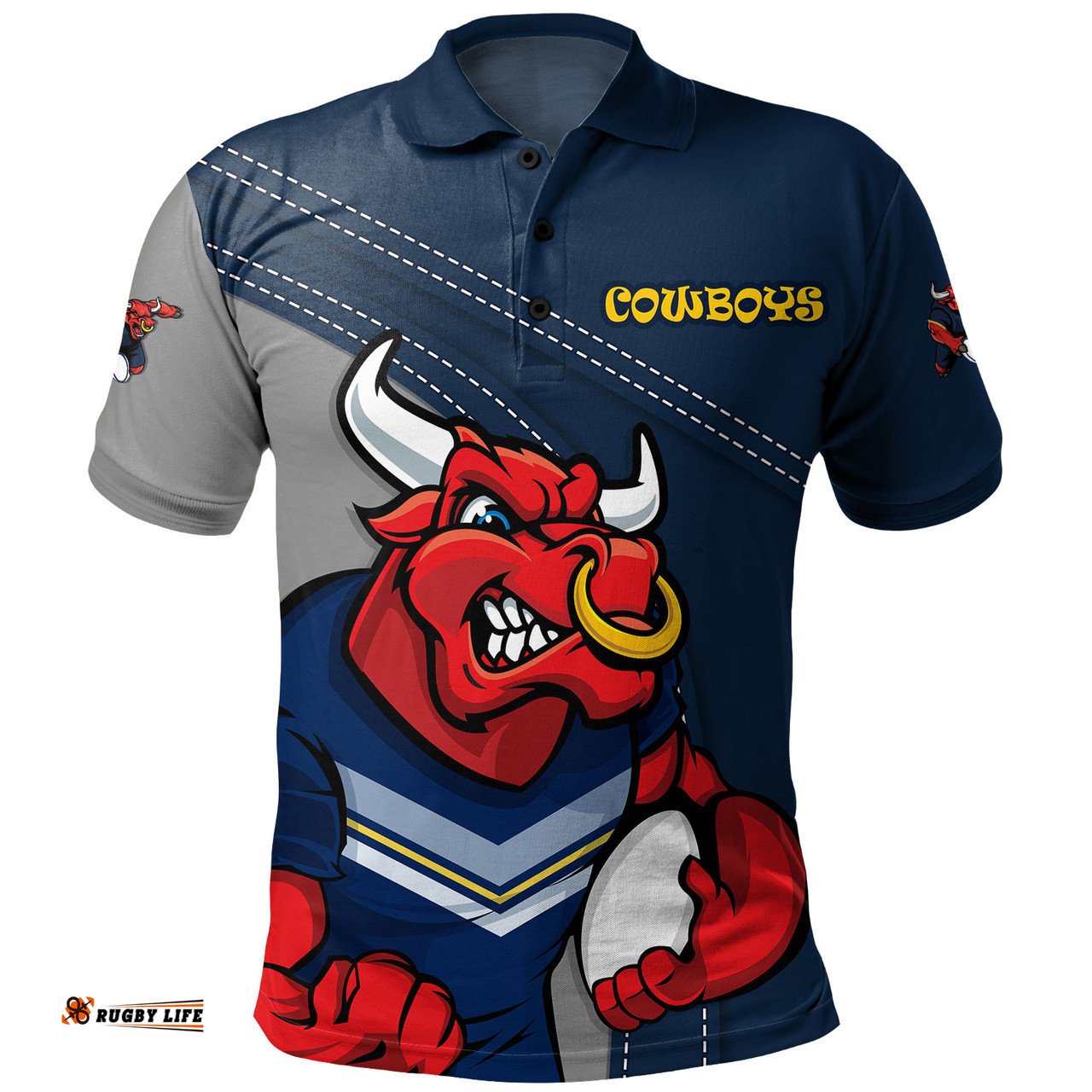 Amazing Aussie North Queensland Cowboys Custom Team Of Us Die Hard Fan Supporters Polo Shirt