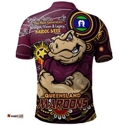 Amazing Aussie Queensland Maroons Spirit Of NAIDOC Series Polo Shirt