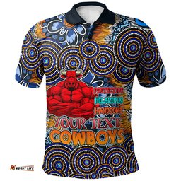 Amazing Aussie North Queensland Cowboys Custom Father's Day North Queensland Cowboys Aussie Super Dad Polo Shirt