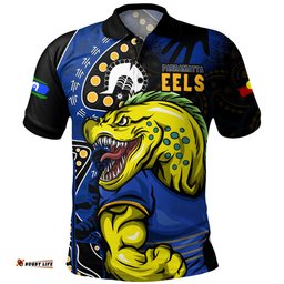 Amazing Aussie Parramatta Eels NAIDOC Indigenous Warrior Spirit Polo Shirt