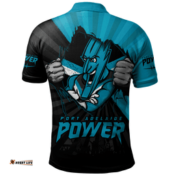 Amazing Aussie Port Adelaide Breaking Through Fan Design Polo Shirt